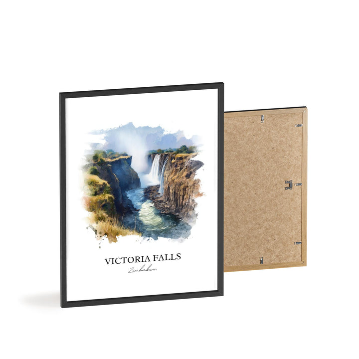 Victoria Falls, Zimbabwe – Watercolor Art Print
