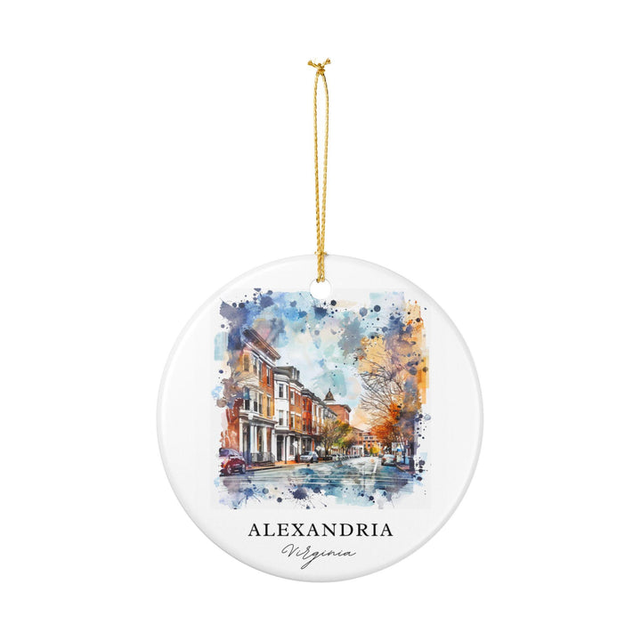Alexandria Virginia Ornament: Unique Alexandria VA Souvenir, Alexandria Xmas Decor, and Authentic Alexandria VA Gift