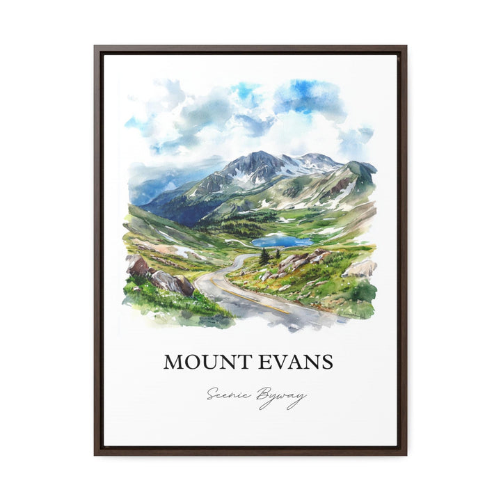 Mount Evans CO Wall Art, Mount Blue Sky Print, Colorado Watercolor Art, Mt Blue Sky Gift, Travel Print, Travel Poster, Housewarming Gift