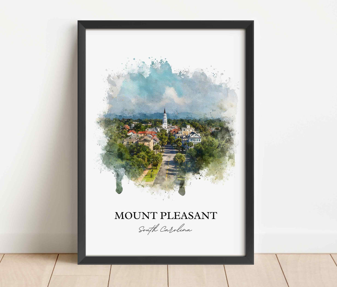 Mount Pleasant, South Carolina – Watercolor Art Print