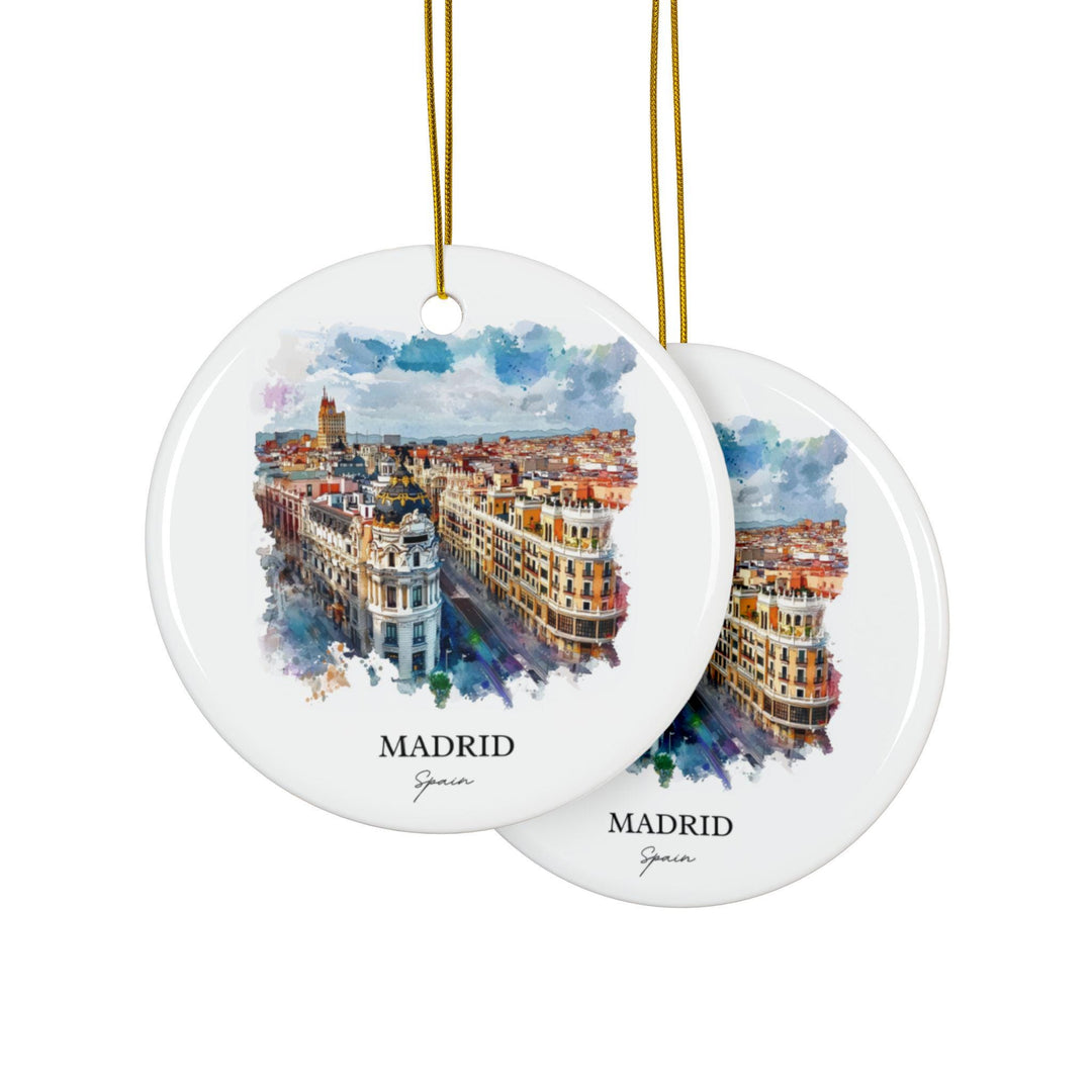 Madrid Spain Ornament: Unique Madrid Souvenir, Madrid Xmas Decor, and Authentic Madrid Spain Gift
