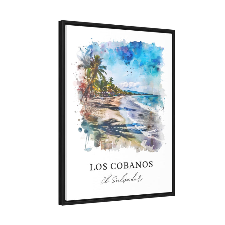 Los Cobanos Art, Los Cobanos Print, Sonsonate Watercolor, Los Cobanos El Salvador Gift, Travel Poster, Housewarming Gift