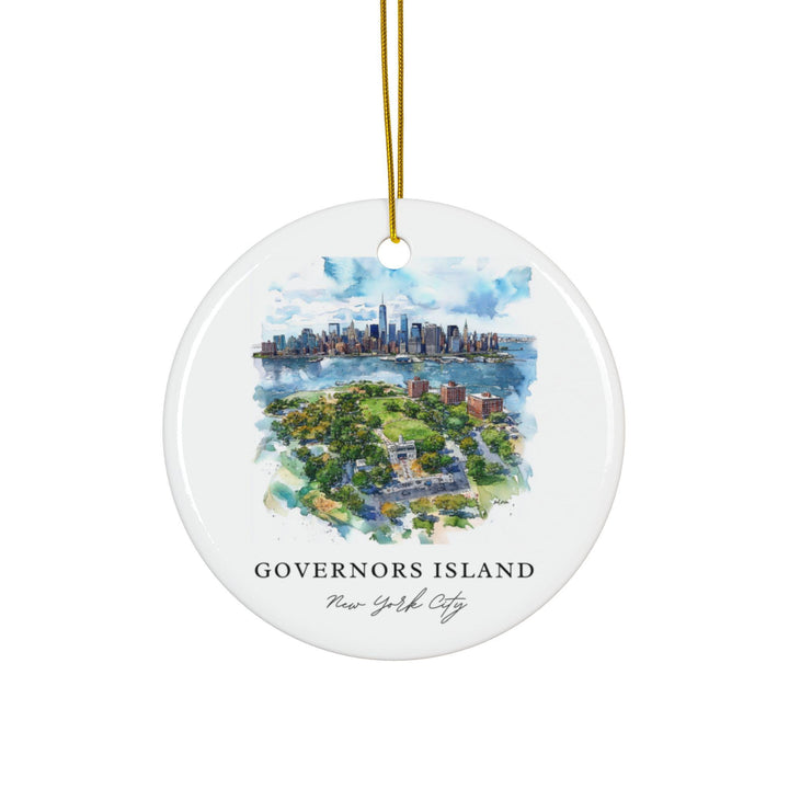 Governors Island Ornament: Unique Gov Island Souvenir, NYC Decor, and Authentic Governors Island NY Gift