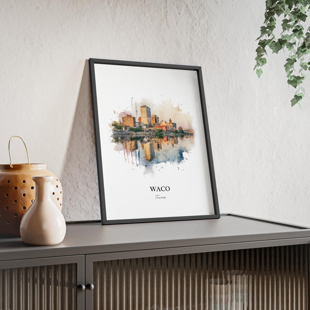 Waco, Texas – Watercolor Art Print