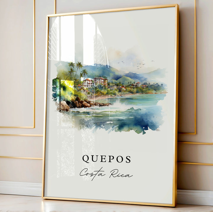 Quepos Costa Rica wall art - Costa Rica, Quepos poster print, Quepos Wedding gift, Birthday present, Custom Text, Perfect Gift