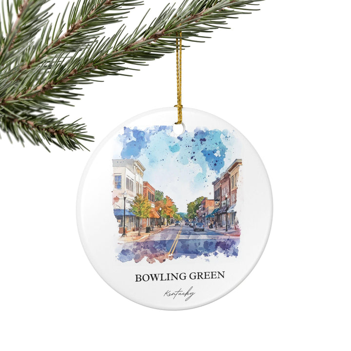 Bowling Green KY Ornament: Unique Bowling Green KY Souvenir, Kentucky Xmas Decor, and Authentic Kentucky Gift