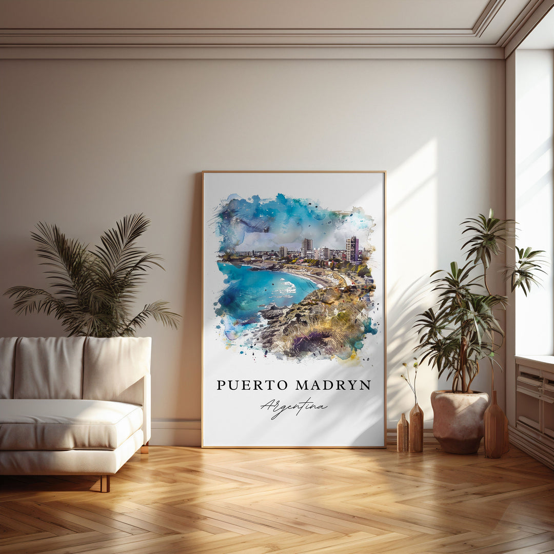 Puerto Madryn Wall Art, Argentina Print, Puerto Madryn Wall Art, Madryn Gift, Travel Print, Travel Poster, Travel Gift, Housewarming Gift