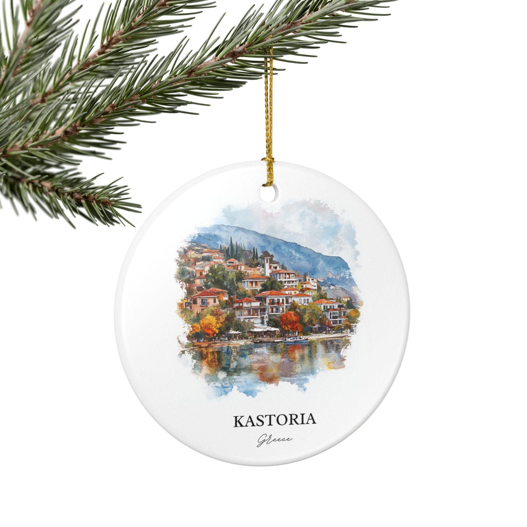 Kastoria, Greece Ornament: Unique Kastoria Souvenir, Kastoria Greece Xmas Decor, and Authentic Kastoria Greece Gift