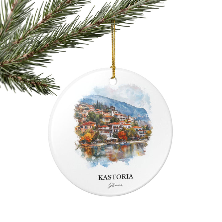 Kastoria, Greece Ornament: Unique Kastoria Souvenir, Kastoria Greece Xmas Decor, and Authentic Kastoria Greece Gift