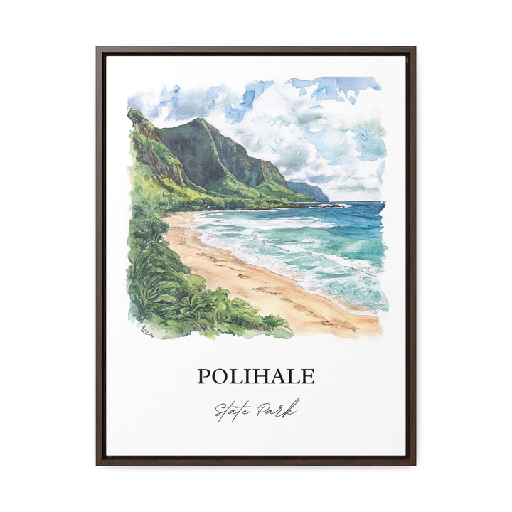 Polihale State Park Wall Art, Kauai Print, Kauai Watercolor Art, Polihale Hawaii Gift, Travel Print, Travel Poster, Housewarming Gift