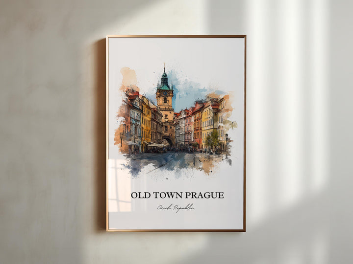Prague, Czech Republic – Watercolor Art Print