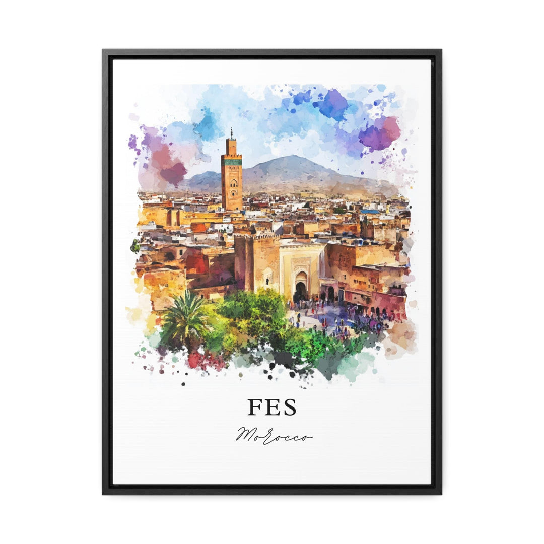 Fes Morocco Wall Art, Fes Print, Fez Watercolor Art, Fez-Meknes Region Gift, Travel Print, Travel Poster, Housewarming Gift
