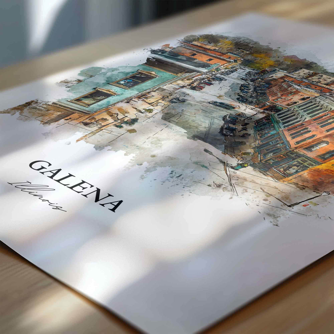 Galena, Illinois – Watercolor Art Print