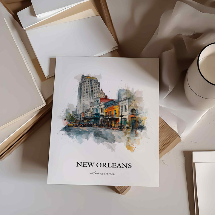 New Orleans, Louisiana – Watercolor Art Print