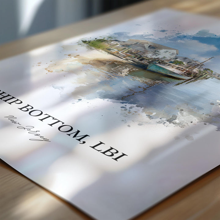Ship Bottom, New Jersey – Watercolor Art Print