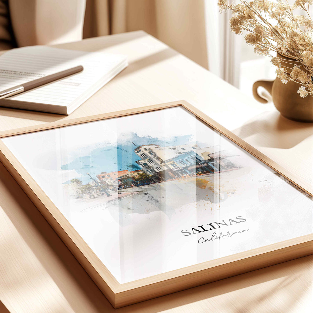 Salinas, California – Watercolor Art Print