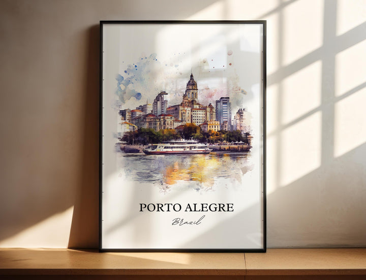 Porto Alegre, Brazil – Watercolor Art Print