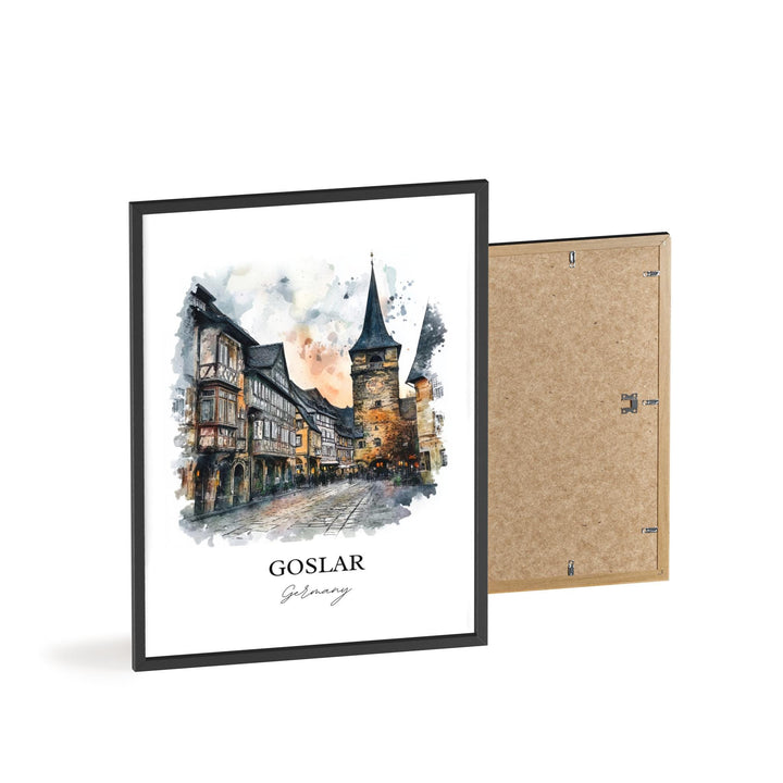 Goslar Germany Wall Art, Harz Mountains Print, Germany Watercolor Art, Goslar Gift, Travel Print, Travel Poster, Housewarming Gift