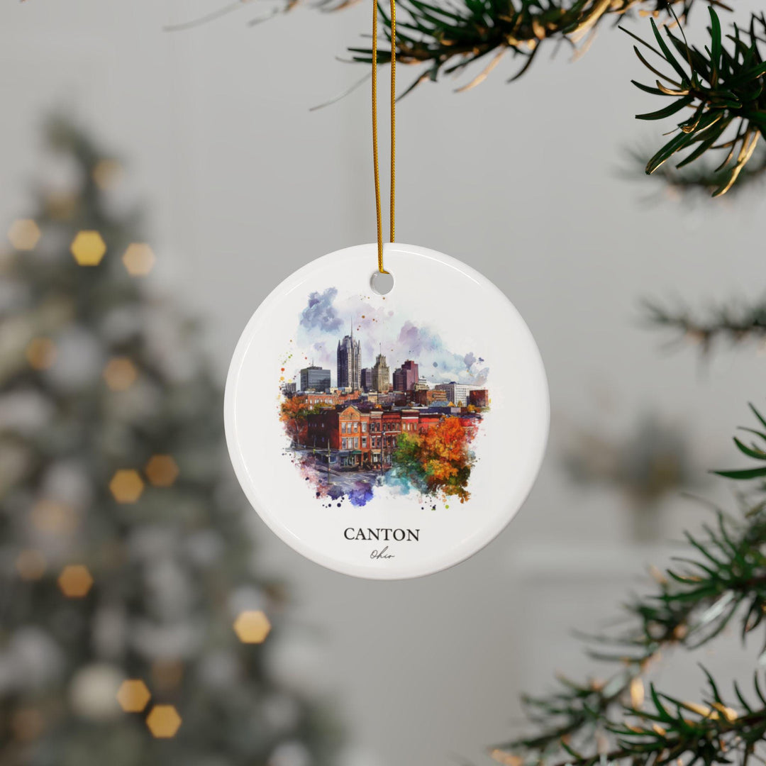 Canton Ohio Ornament: Unique Canton OH Souvenir, Ohio Xmas Decor, and Authentic Canton Ohio Gift