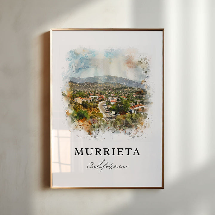 Murrieta California Art, Netherlands Print, Murrieta Watercolor Art, Riverside County Gift,