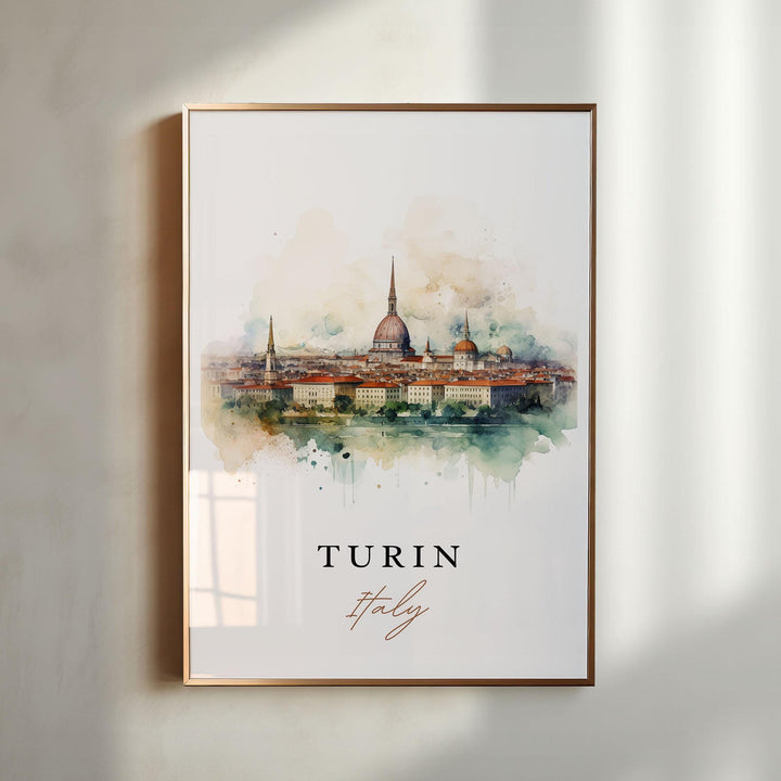 Turin Italy wall art - Italy, Turin poster print, Turin Wedding gift, Turin Italia Birthday present, Custom Text, Perfect Gift