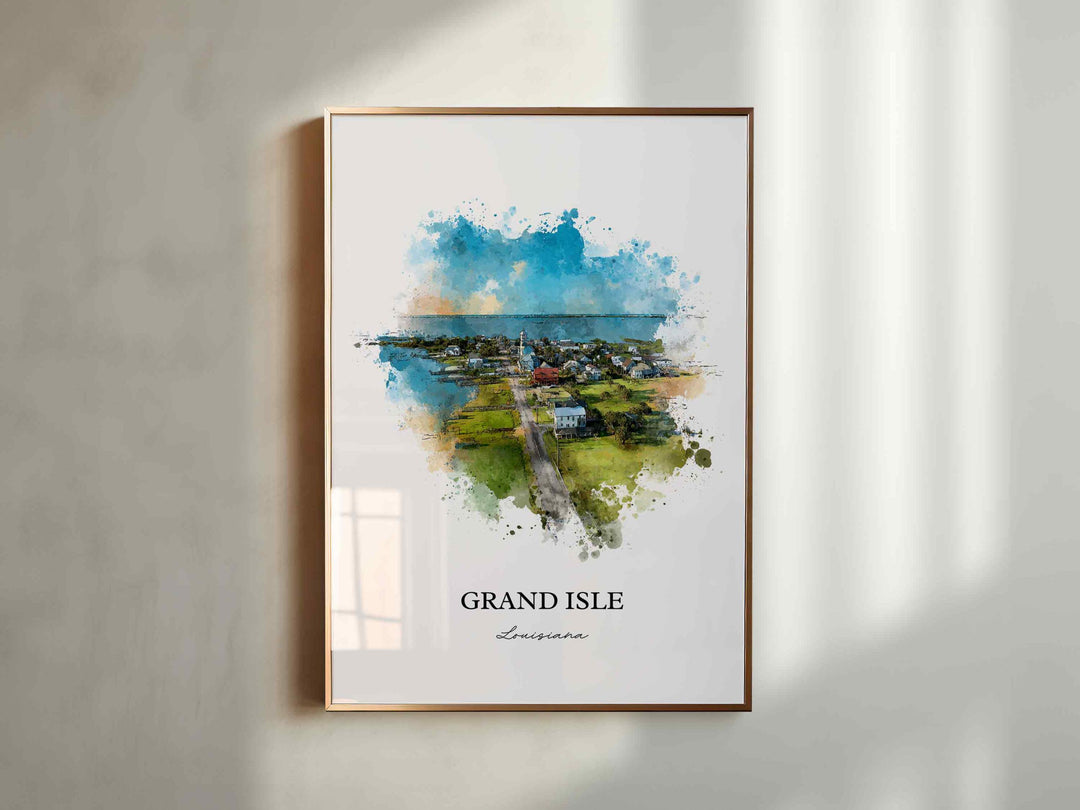 Grand Isle, Louisiana – Watercolor Art Print