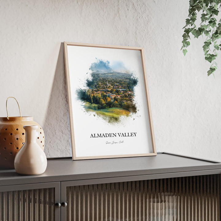 Almaden Valley, CA – Watercolor Art Print