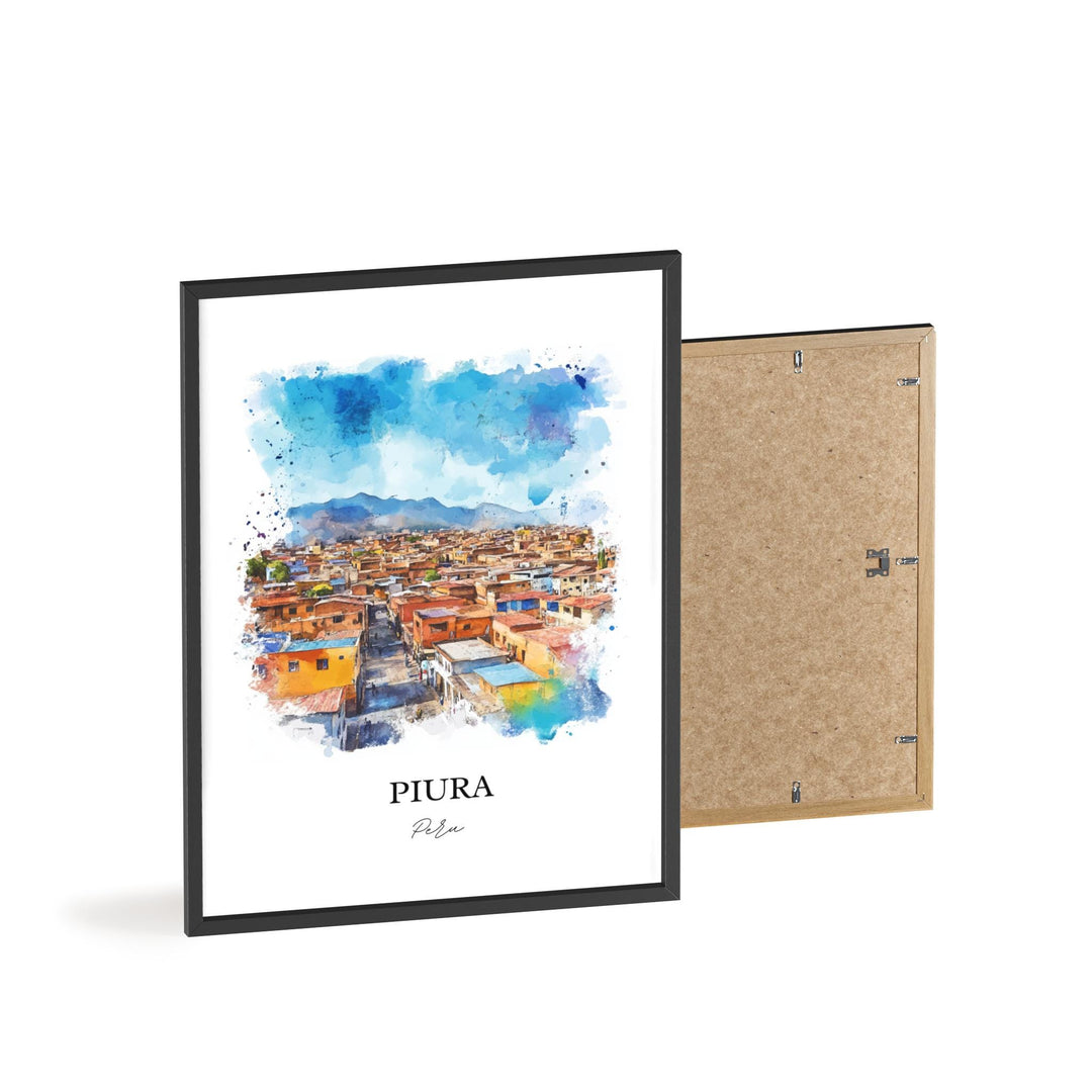 Piura Peru Wall Art, Sechura Desert Print, Peru Watercolor Art, Piura Peru Gift, Travel Print, Travel Poster, Housewarming Gift