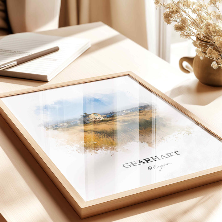 Gearhart, Oregon – Watercolor Art Print