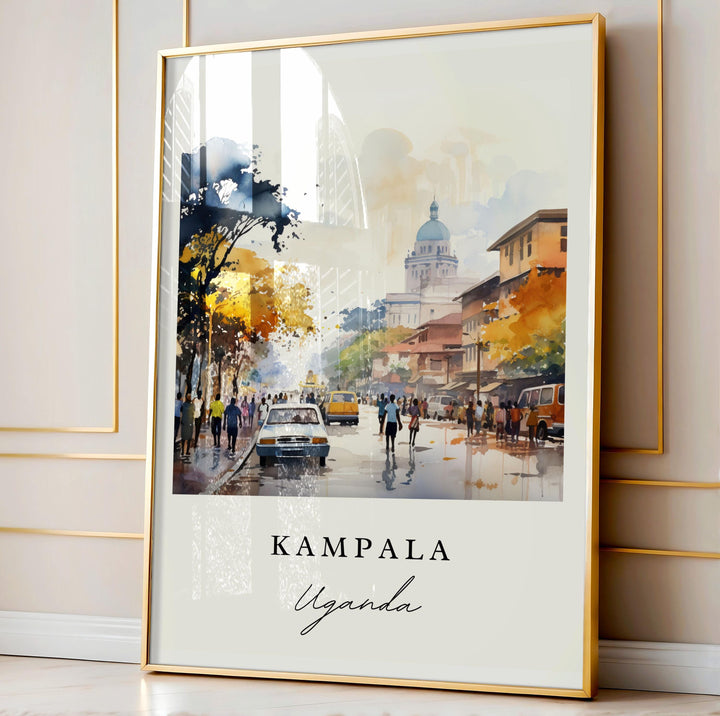 Kampala wall art - Uganda, Kampala poster, Kampala Wedding gift, Uganda Birthday present, Custom Text, Personalised Gift