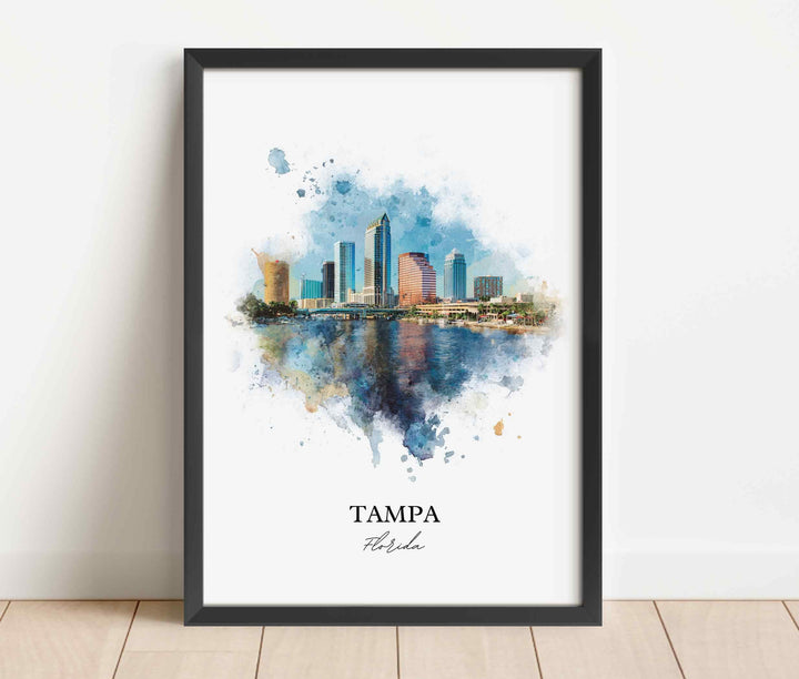 Tampa, Florida – Watercolor Art Print