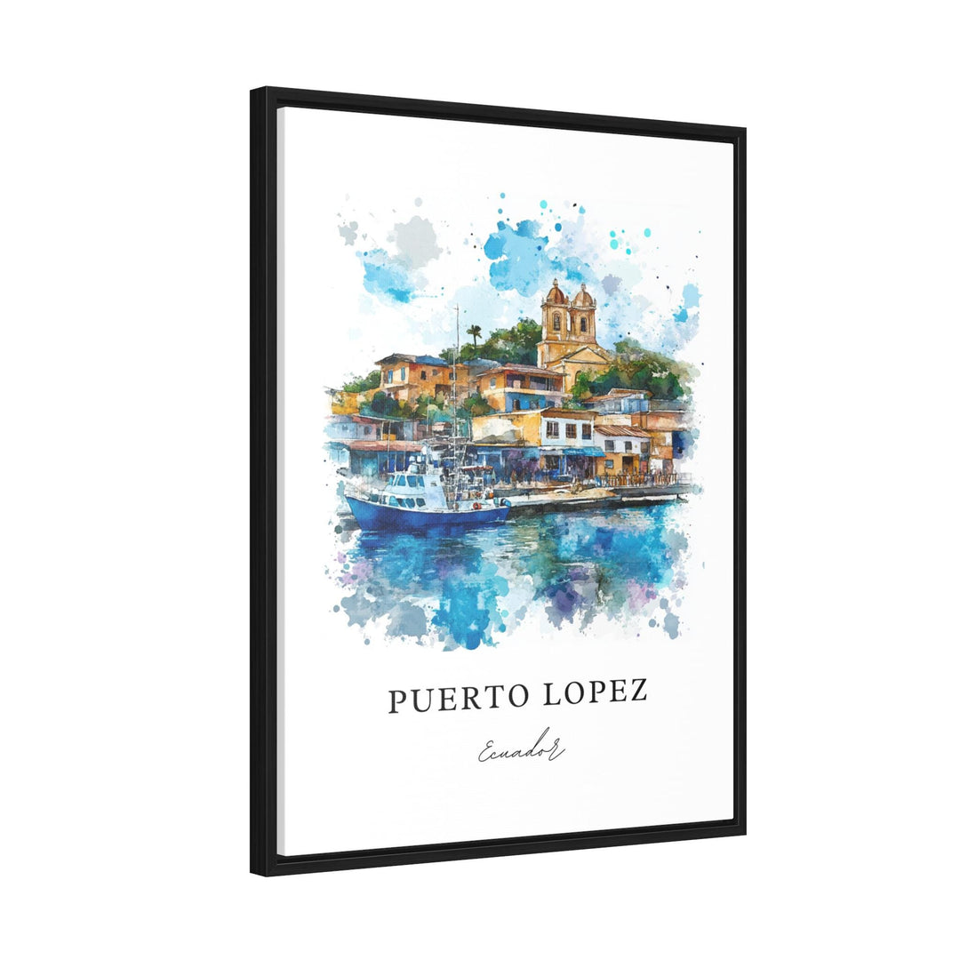 Puerto Lopez Art, Puerto Lopez Print, Puerto Lopez Watercolor Art, Puerto Lopez Ecuador Gift,