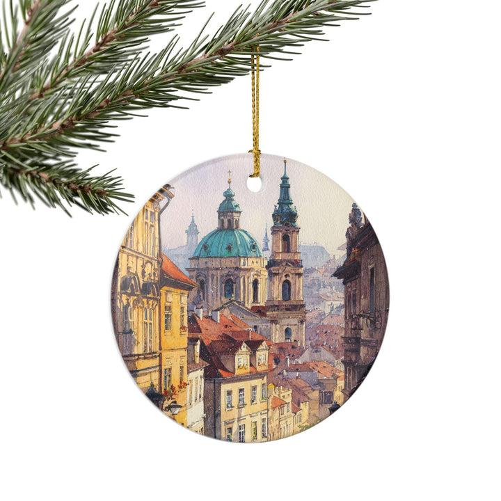 Prague CZ Ornament: Unique Prague Souvenir, Prague Xmas Decor, and Authentic Prague Czech Republic Gift