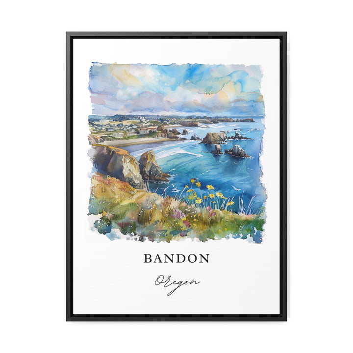 Bandon, Oregon, Oregon – Watercolor Art Print