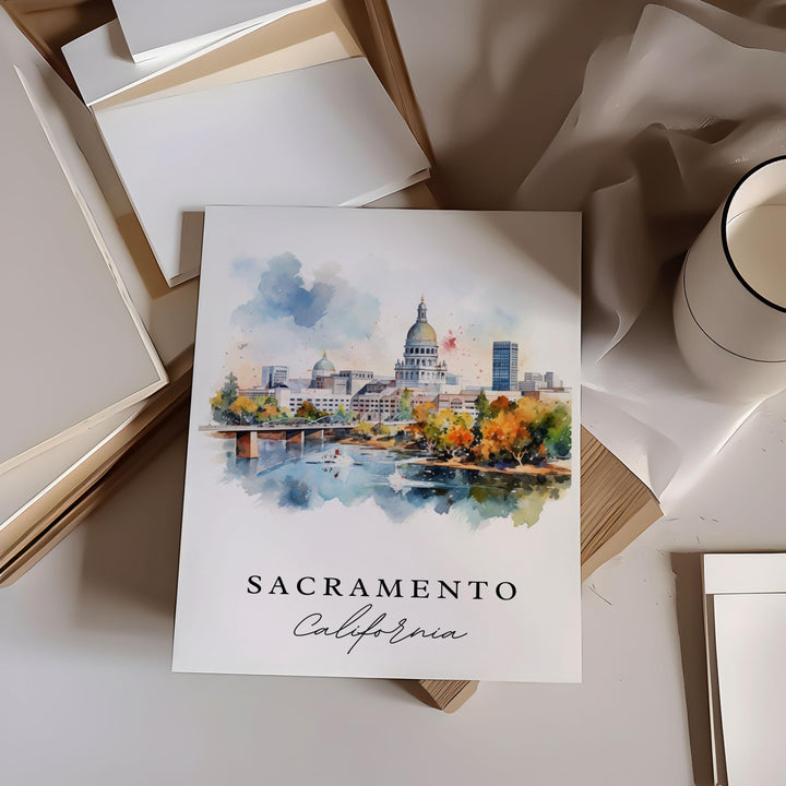 Sacramento CA wall art - California, Sacramento poster, Sacramento Wedding gift, Birthday present, Custom Text, Personalized Gift