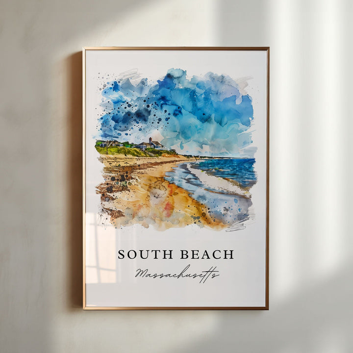 Edgartown MA Art, South Beach Print, Edgartown Wall Art, Massachussets Beach Gift, Travel Print, Travel Gift, Housewarming Gift