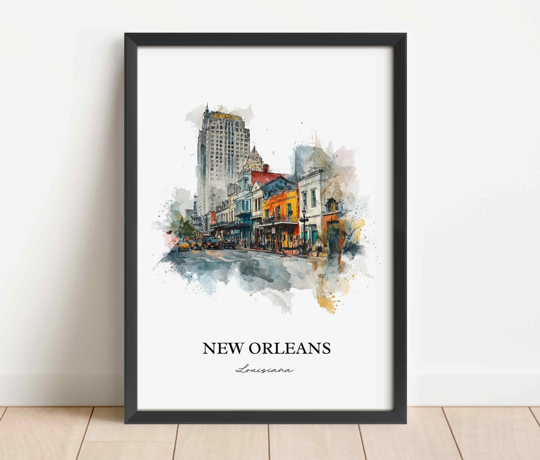New Orleans, Louisiana – Watercolor Art Print