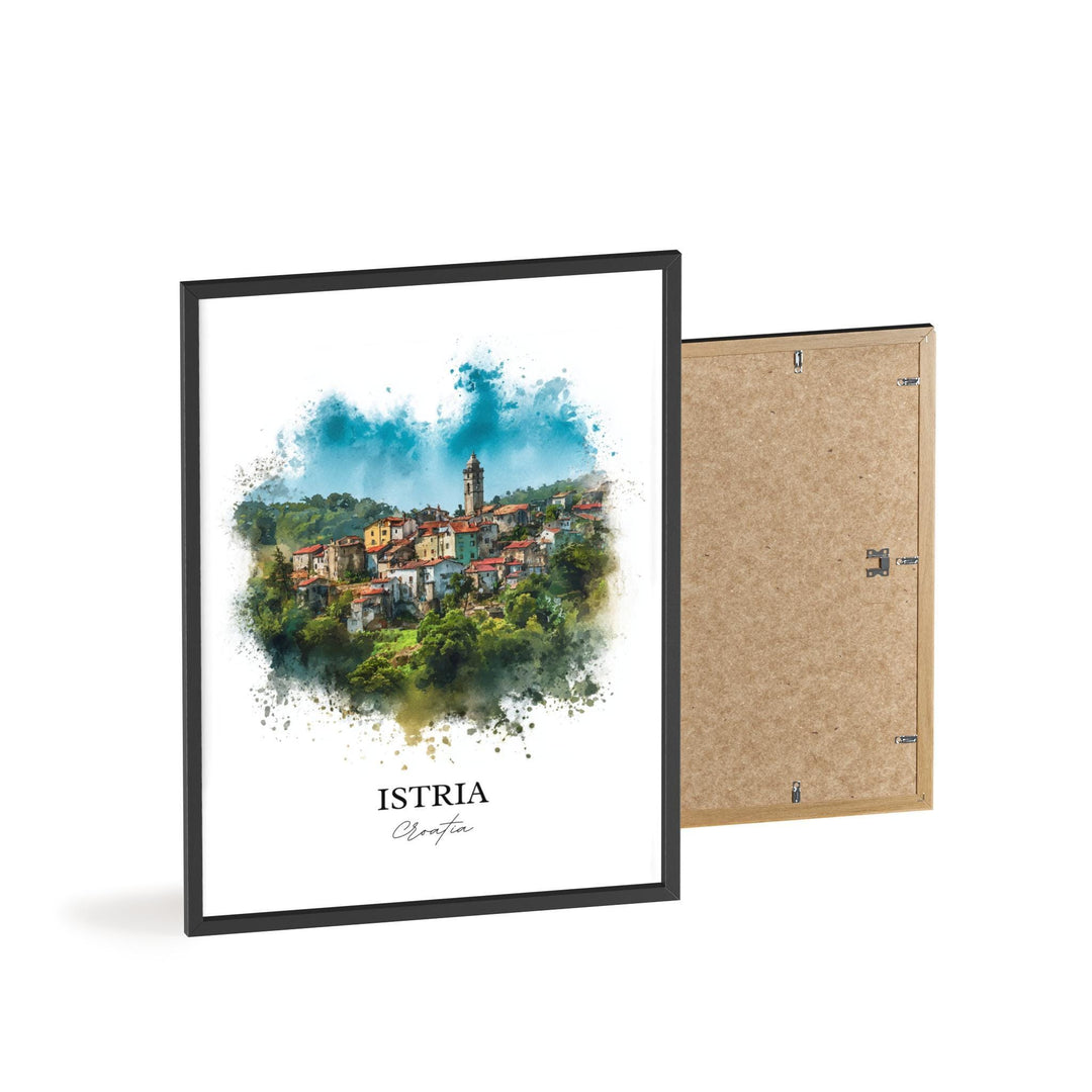 Istria Wall Art, Istria Croatia Print, Croatia Watercolor Art, Croatia Gift, Croatia Print, Travel Poster, Housewarming Gift
