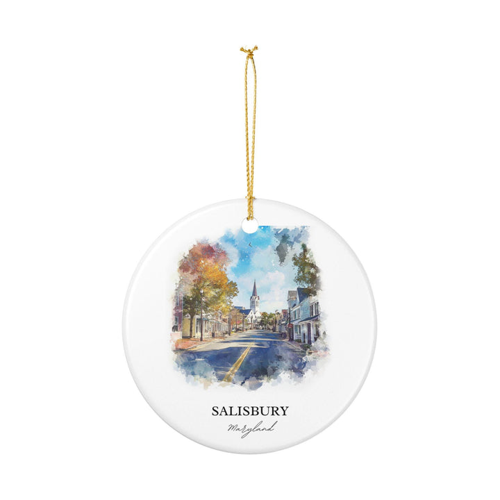 Salisbury MD Ornament: Unique Salisbury Maryland Souvenir, Maryland Xmas Decor, and Authentic Maryland Gift