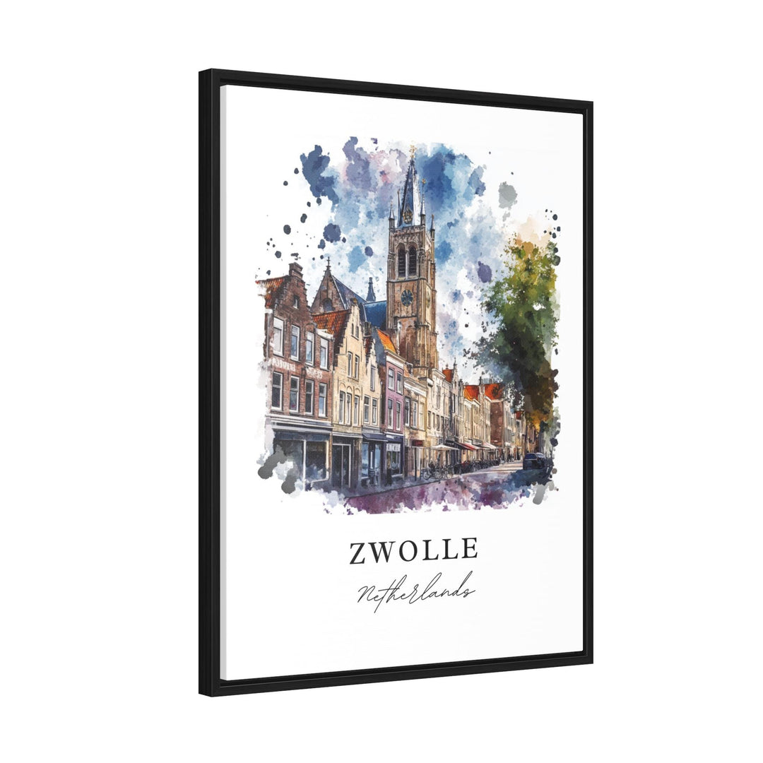 Zwolle Wall Art, Zwolle Netherlands Print, Zwolle Watercolor Art, Overijssel Province Gift, Travel Poster, Housewarming Gift