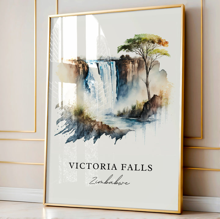 Victoria Falls Wall Art - Zambia Print