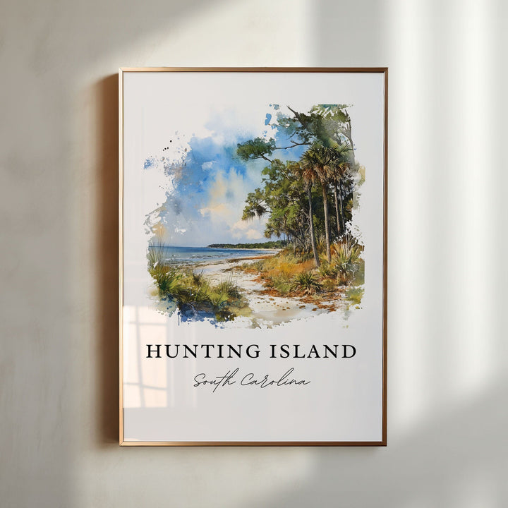 Hunting Island SC Art, Hunting Island Print, Beaufort Watercolor Art, Hunting Island Gift,