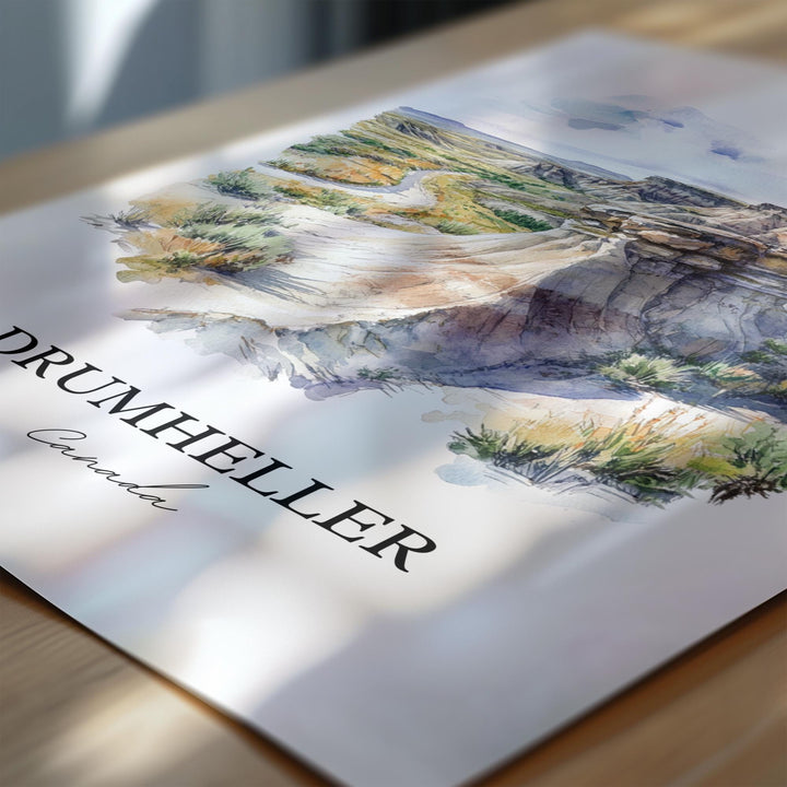 Drumheller Wall Art, Midland Provincial Park Print, Alberta Watercolor Art, Drumheller Gift, Travel Print, Travel Poster, Housewarming Gift