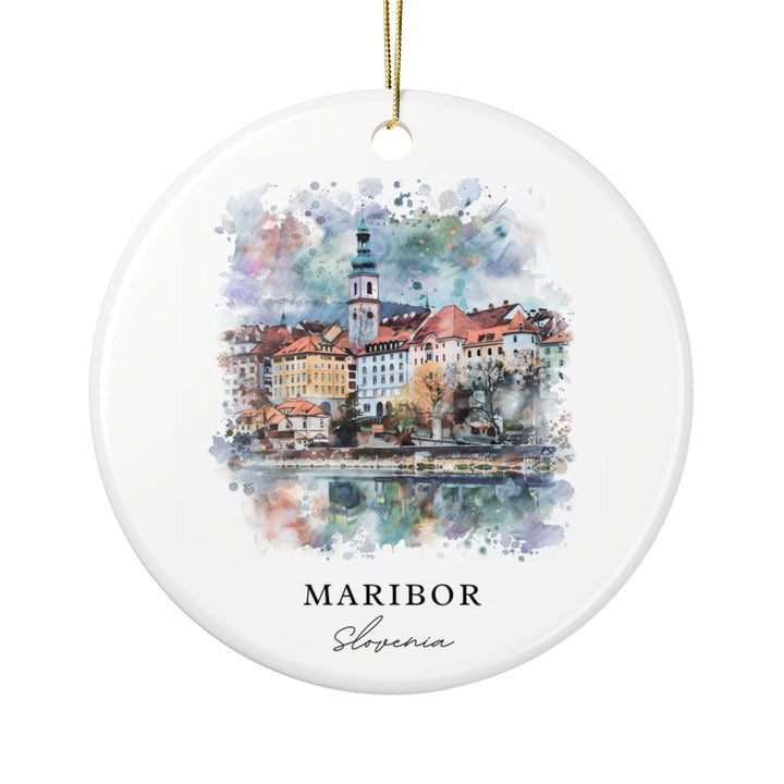 Maribor, Slovenia Ornament: Unique Slovenia Souvenir, Maribor Xmas Decor, and Authentic Maribor Gift