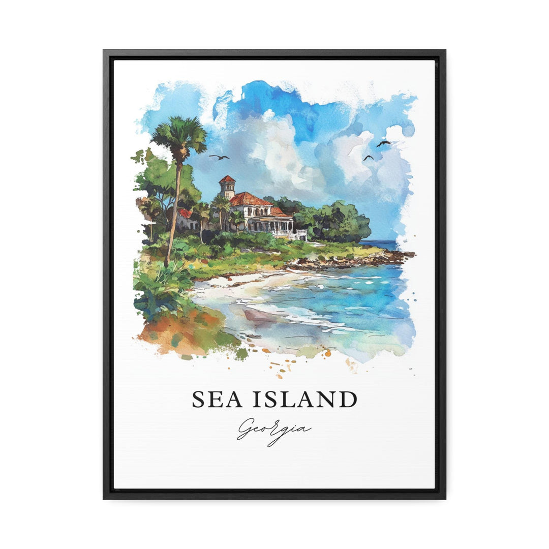 Sea Island GA Wall Art, Sea Islands Goergia Print, Sea Island Watercolor, Glynn County Gift, Travel Print, Travel Poster, Housewarming Gift