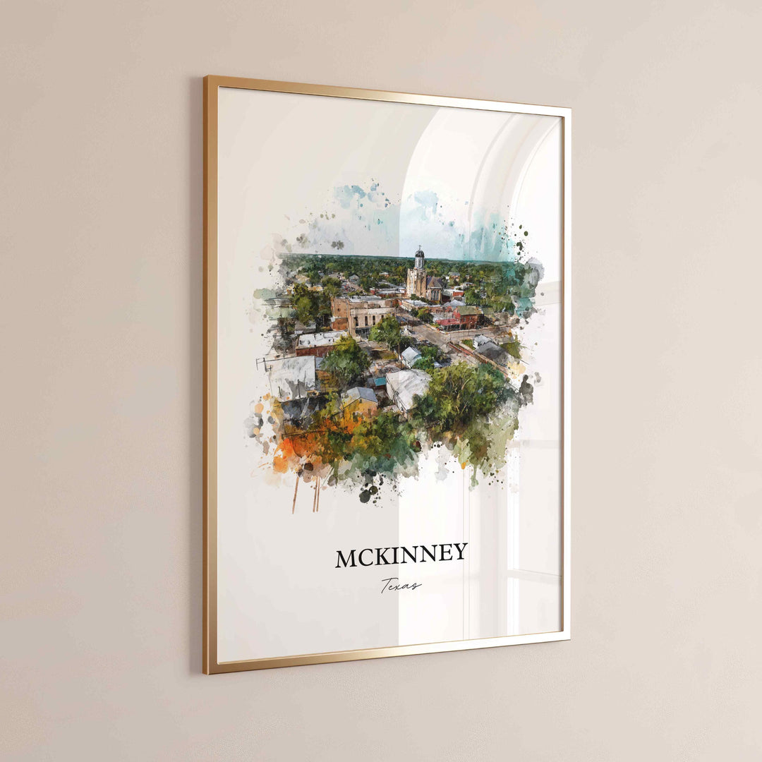 McKinney, Texas – Watercolor Art Print