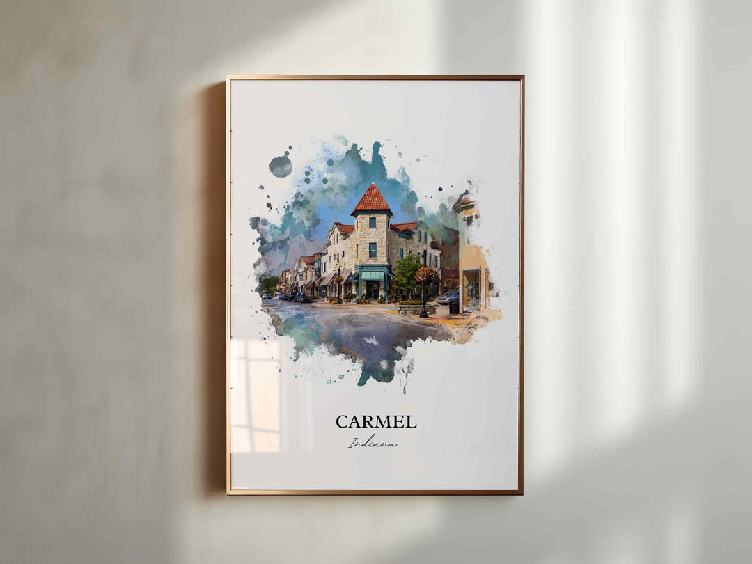 Carmel, Indiana – Watercolor Art Print