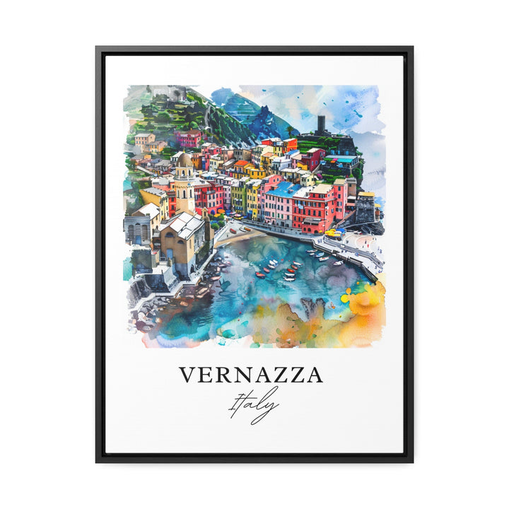 Vernazza Wall Art, Cinque Terre Print, Ligurian Coast Watercolor Art, Vernazza Italy Gift,