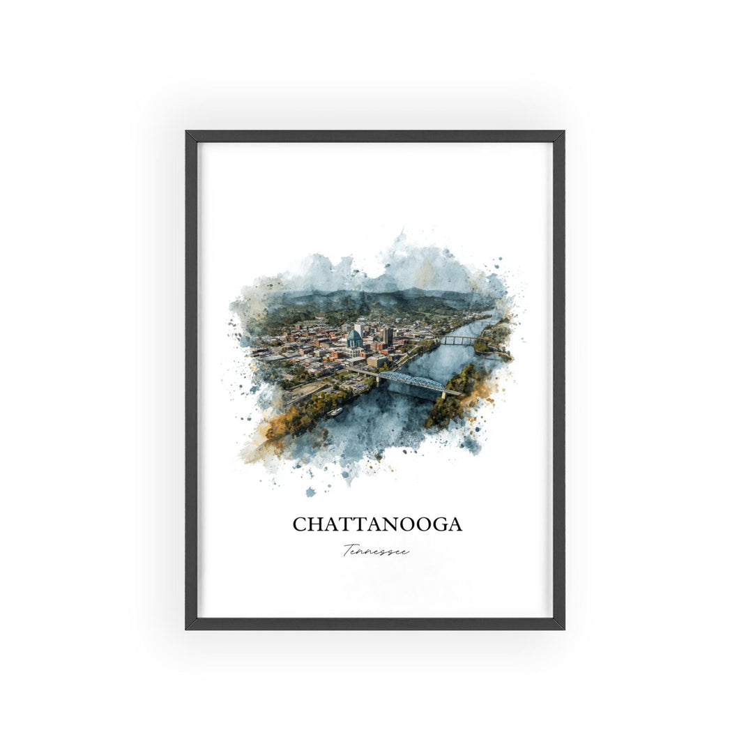 Chattanooga, Tennessee – Watercolor Art Print