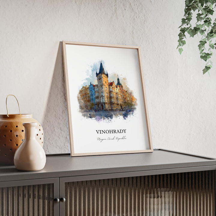 Vinohrady, Czech Republic – Watercolor Art Print
